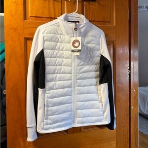 Women's White and Black Utility Jacket